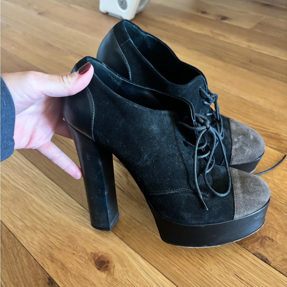 Barneys New York Black and Brown Platform Heels